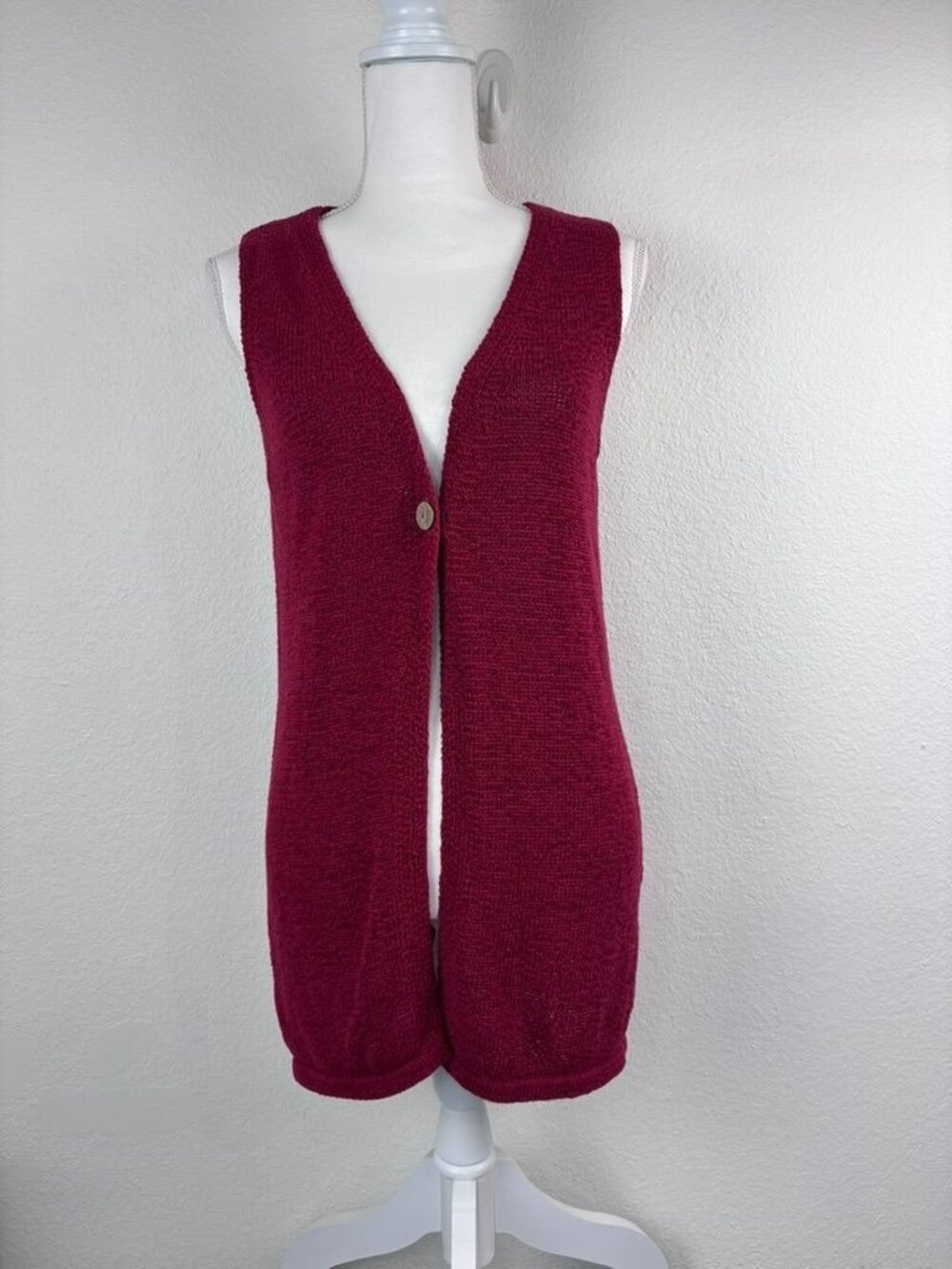 Peppermayo small red carpi glow longline sweater knit vest cardigan layering